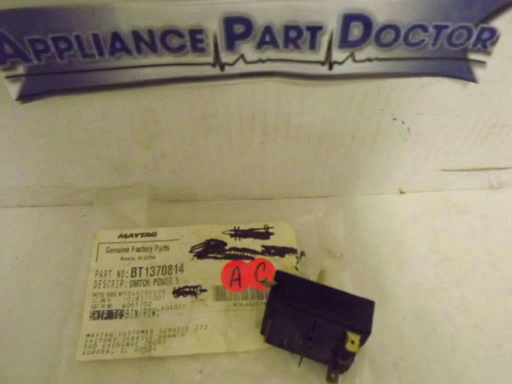 MAYTAG WHIRLPOOL AIR CONDITIONER BT1370814 5 POWER SWITCH NEW MAYTAG WHIRLPOOL AIR CONDITIONER BT1370814 5 POWER SWITCH NEW